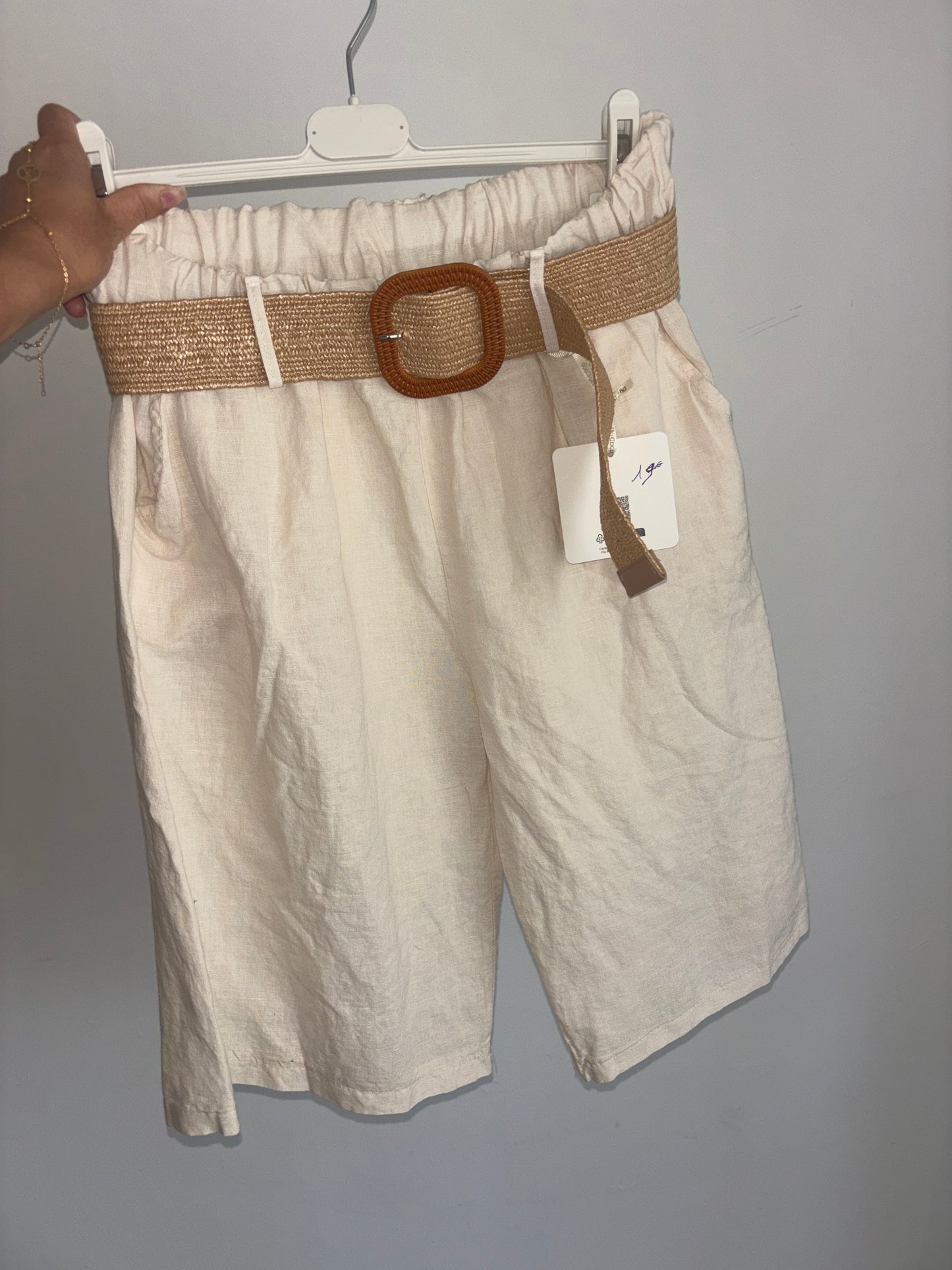 Short Sienna – Marron avec ceinture tressée